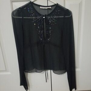 Sparkly Sheer Sequin Top